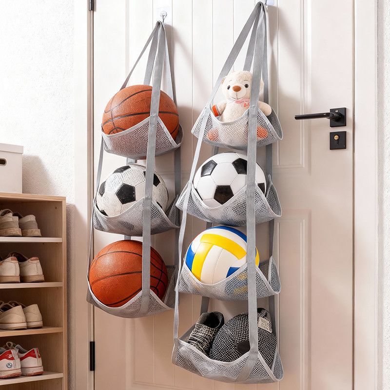 Sports Equipment Garage Organizer - Tas Penyimpanan Bola Gantung Dinding dengan