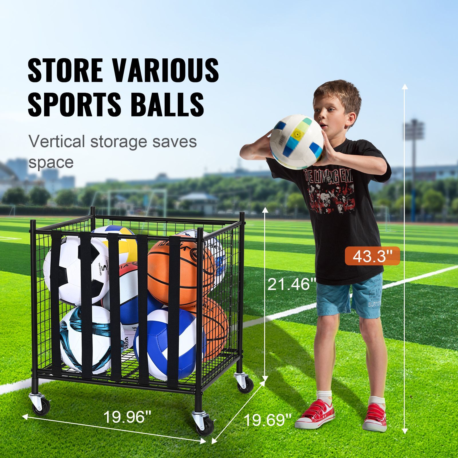 Keranjang Penyimpanan Bola Ola - Sports Equipment Garage Organizer ulasan dan harga