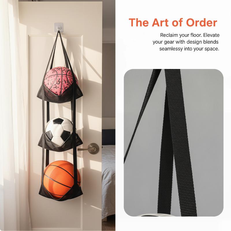 Tas Jaring Penyimpanan Bola Ba - Sports Equipment Garage Organizer ulasan dan harga