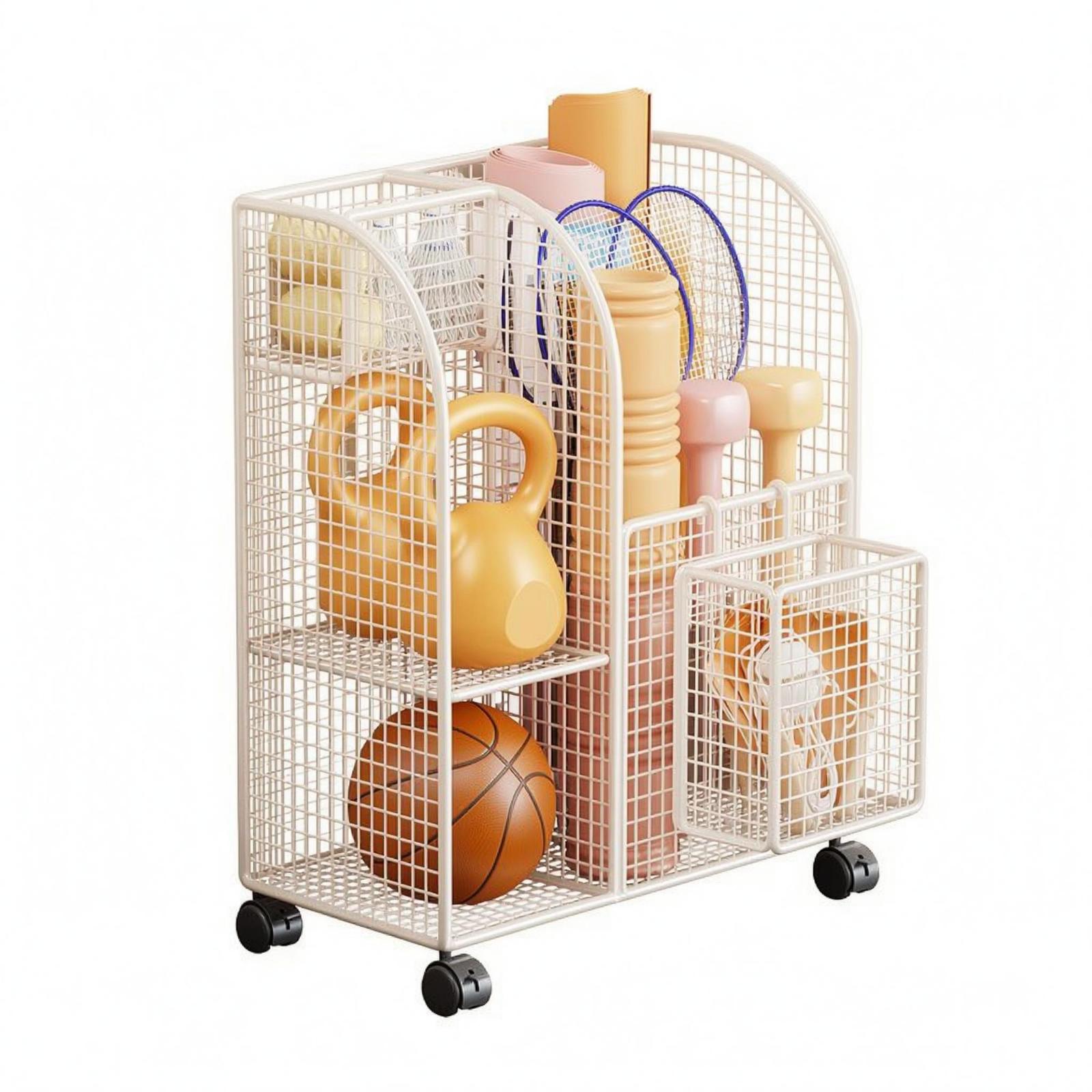 Troli Penyimpanan Kawat Logam  - Sports Equipment Home ulasan dan harga