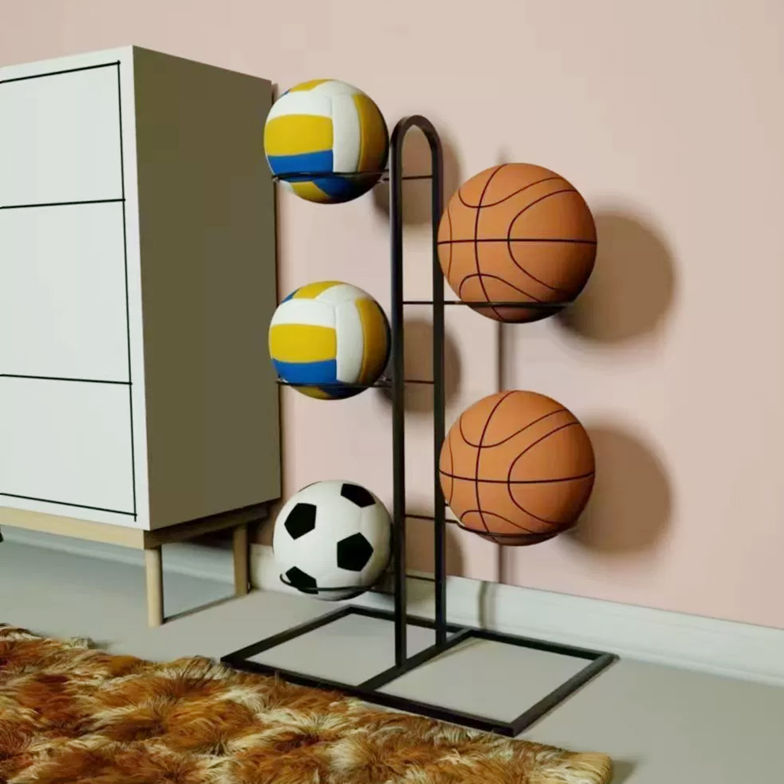 Rak Basket Lipat Organizer Pen - Sports Equipment Garage Organizer ulasan dan harga
