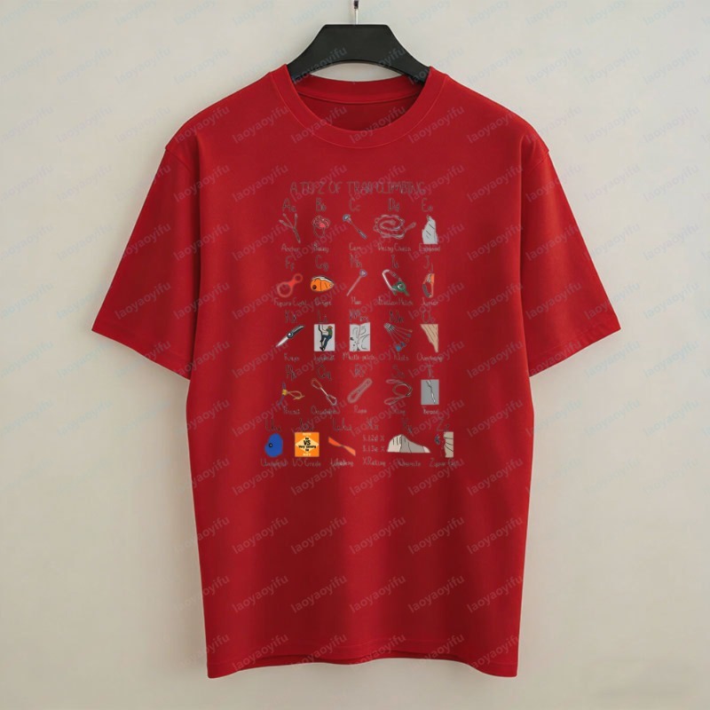 Kaos Pria Climbing Gear Alphab - Sports Equipment A To Z ulasan dan harga