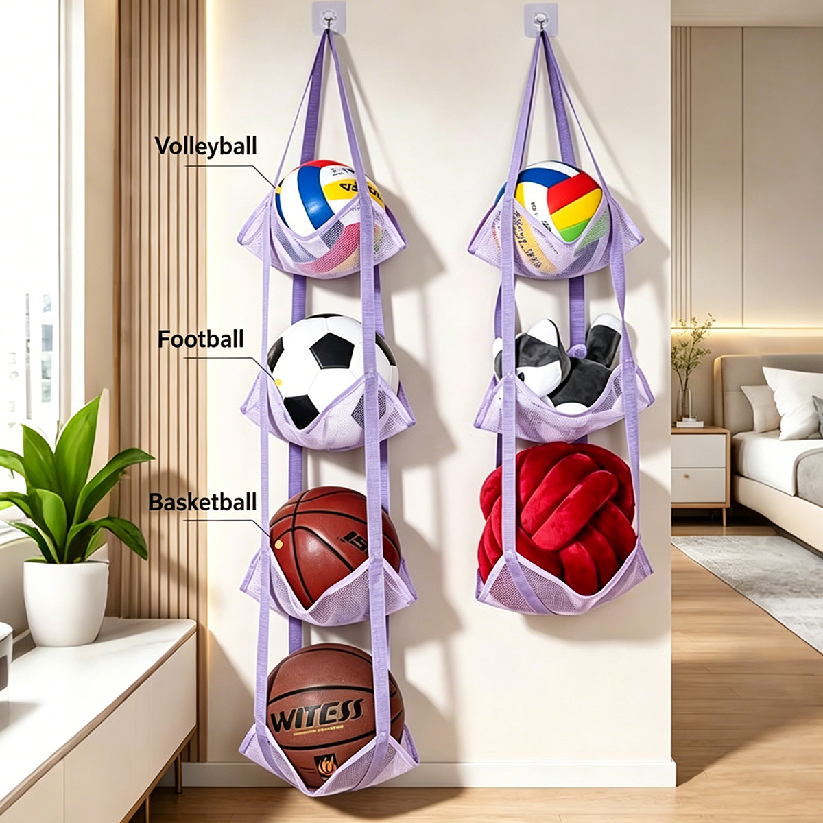 Tas Penyimpanan Bola Gantung 3 - Sports Equipment Volleyball ulasan dan harga